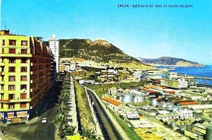 Oran - Boulevard Front de Mer et Route du Port vue sur santa cruz